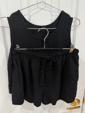 Black Shorts & Shirt Set